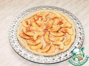 Двухслойный яблочно-сливовый пирог с корицей